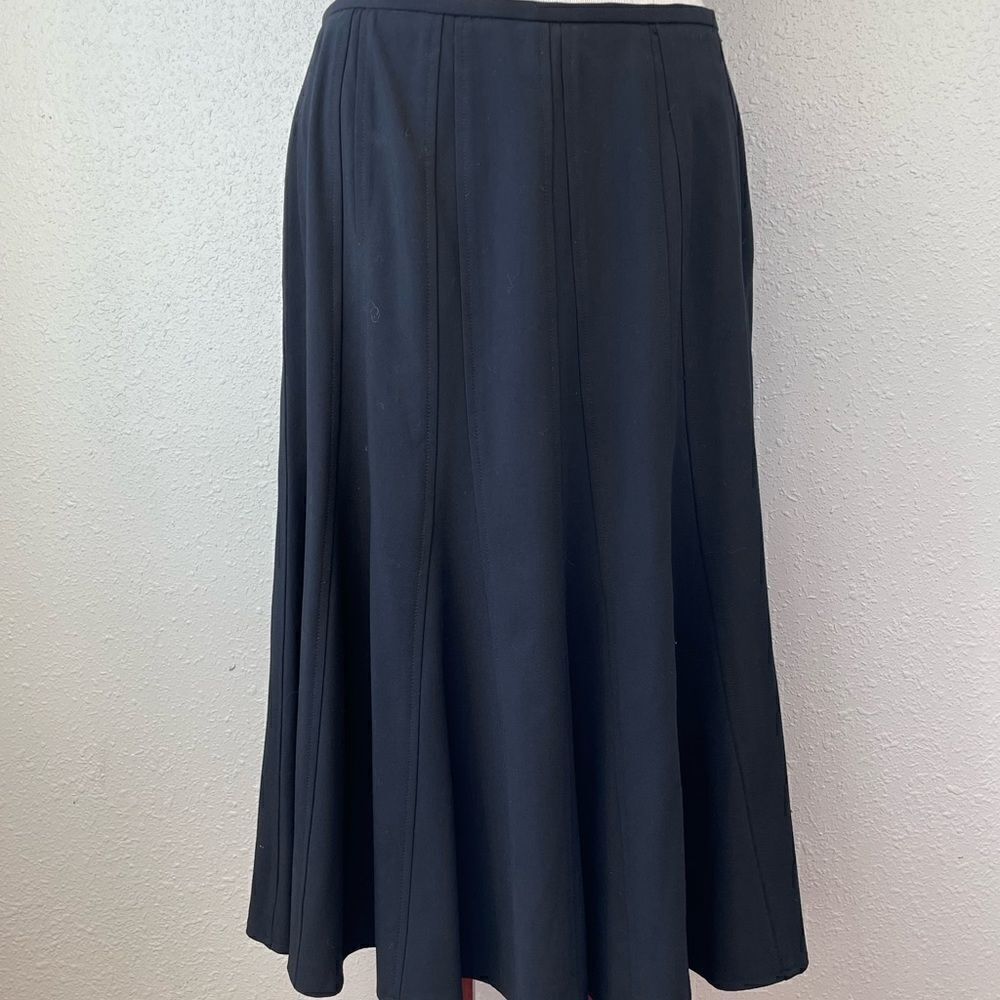 Essentials by ABS Black Midi Skirt Size 10 EUC